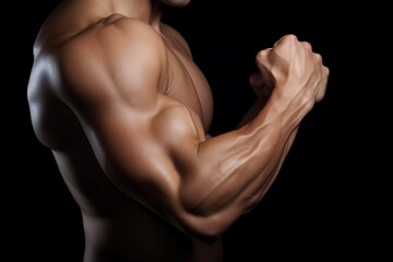 Fototapeta na wymiar Biceps Bodybuilder Arm 
