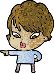 Obraz premium cartoon woman