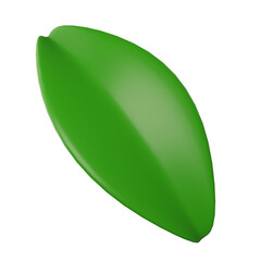 green leaf isolated on white