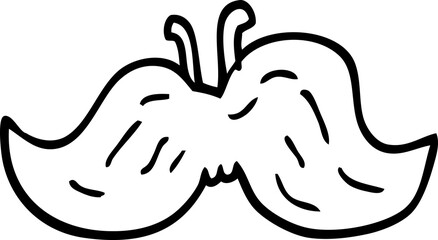 line drawing cartoon mustache