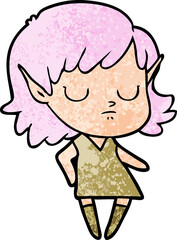 cartoon elf girl