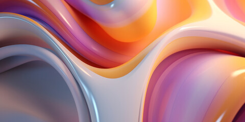 Schöner moderner futuristischer Bildschirm Hintergrund in leucht Farben mit einzigartigen Formen und Muster, ai generativ