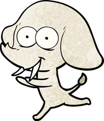 happy cartoon elephant