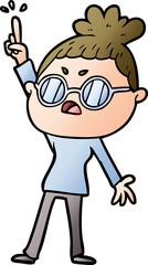 cartoon annoyed woman