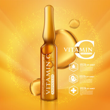 Vitamin c ampoules Serum Skin Care Cosmetic
