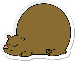sticker of a cartoon bear