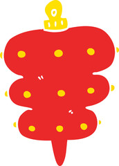 flat color style cartoon christmas decoration