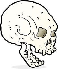 cartoon spooky skull