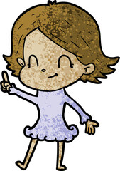 cartoon friendly girl