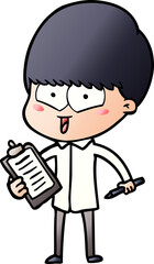 cartoon happy boy