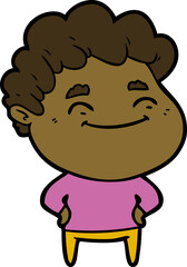 cartoon friendly man