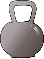 freehand drawn cartoon 40kg kettle bell weight