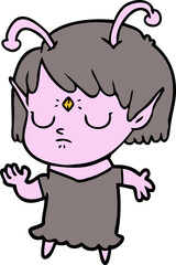 cartoon alien girl