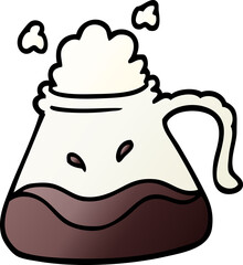 vector gradient illustration cartoon coffee jug