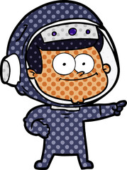 happy astronaut cartoon © lineartestpilot