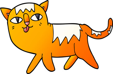 cartoon doodle funny cat