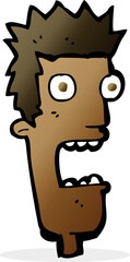 cartoon shocked man's face