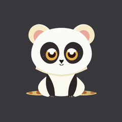 Cute vector lemur illustration.  Great character illustration