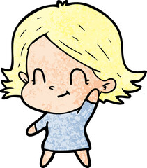 cartoon friendly girl