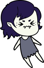 annoyed cartoon vampire girl