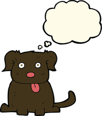 Obraz na płótnie Canvas cartoon dog with thought bubble