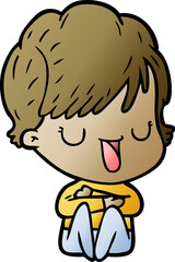 Obraz premium cartoon woman talking