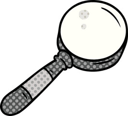hand drawn cartoon doodle of a magnifying glass