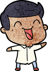 cartoon man laughing