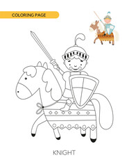 Knight Color kids activity book