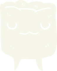 flat color style cartoon tooth