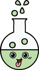 cute cartoon of a test tube