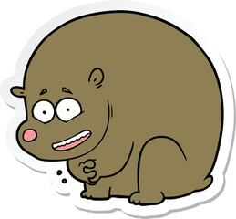 sticker of a cartoon bear