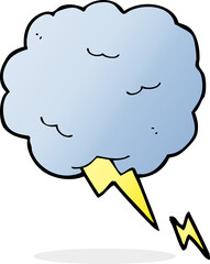 Obraz premium cartoon thundercloud symbol
