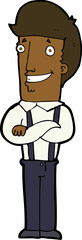 cartoon proud man