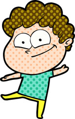 cartoon happy man