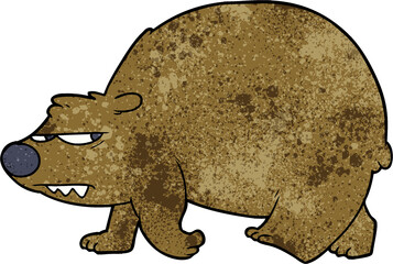 cartoon angry bear