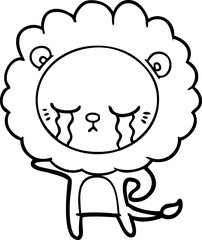crying cartoon lion