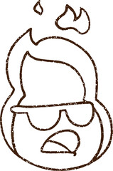 Fire Charcoal Drawing