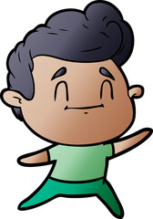 Obraz premium happy cartoon man