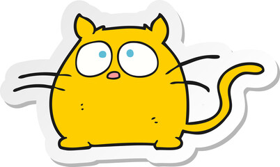 sticker of a cartoon cat