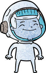 Obraz premium happy cartoon astronaut