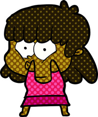 cartoon whistling girl