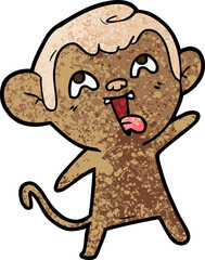 Obraz premium crazy cartoon monkey