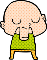 cartoon bald man