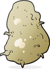 freehand drawn cartoon potato