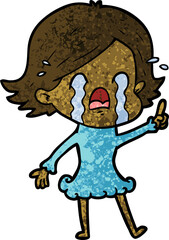 cartoon woman crying