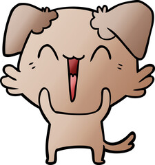 happy little dog cartoon