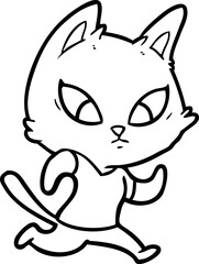confused cartoon cat
