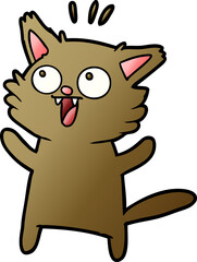 happy cartoon cat