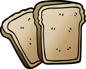cartoon doodle toast